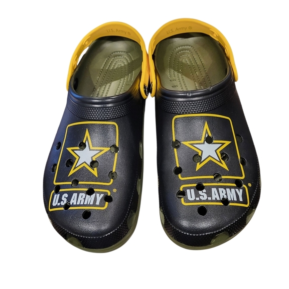 Men's US Army Crocs Sandals Slip On Comfort Size 12 Pre-owned. - Picture 1 of 8